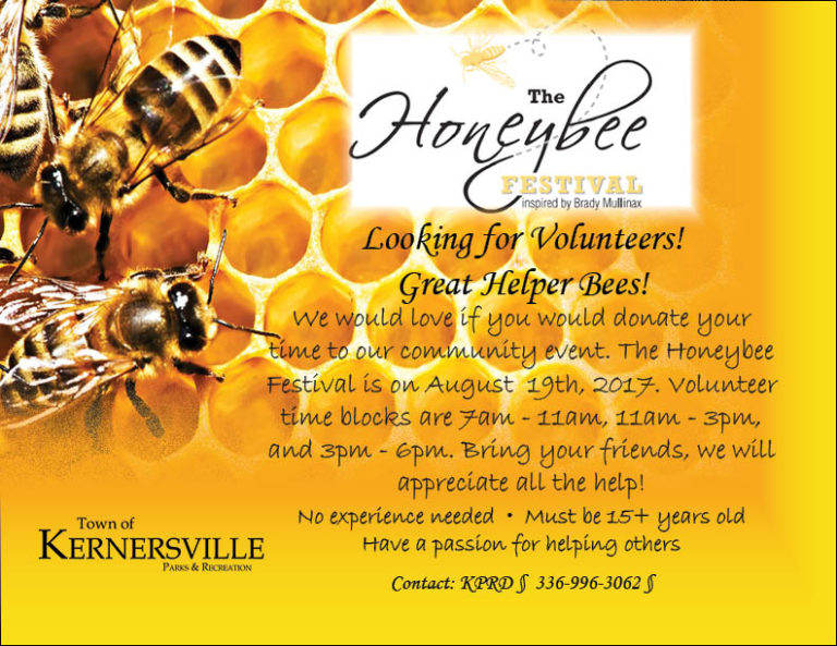 Honeybee Festival Volunteers Town of Kernersville