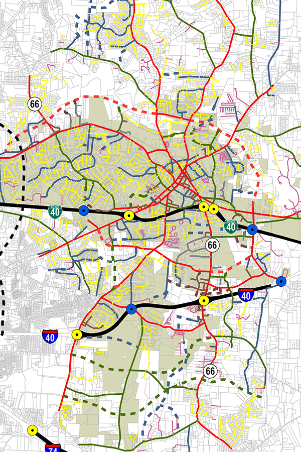 Thoroughfare and Street Plan Map